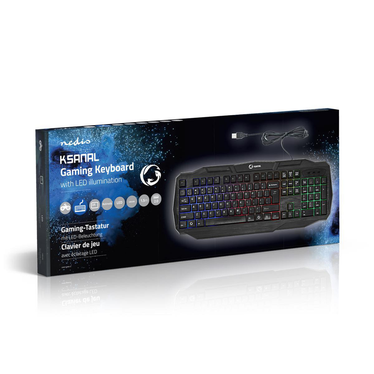 Nedis Gaming Keyboard RGB (Qwerty US) Nedis Gaming Keyboard RGB (Qwerty US)